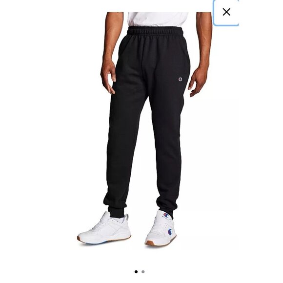 Champion Powerblend Sweats Retro Fleece Jogger Pants Color Black Men Size Small - Picture 1 of 15